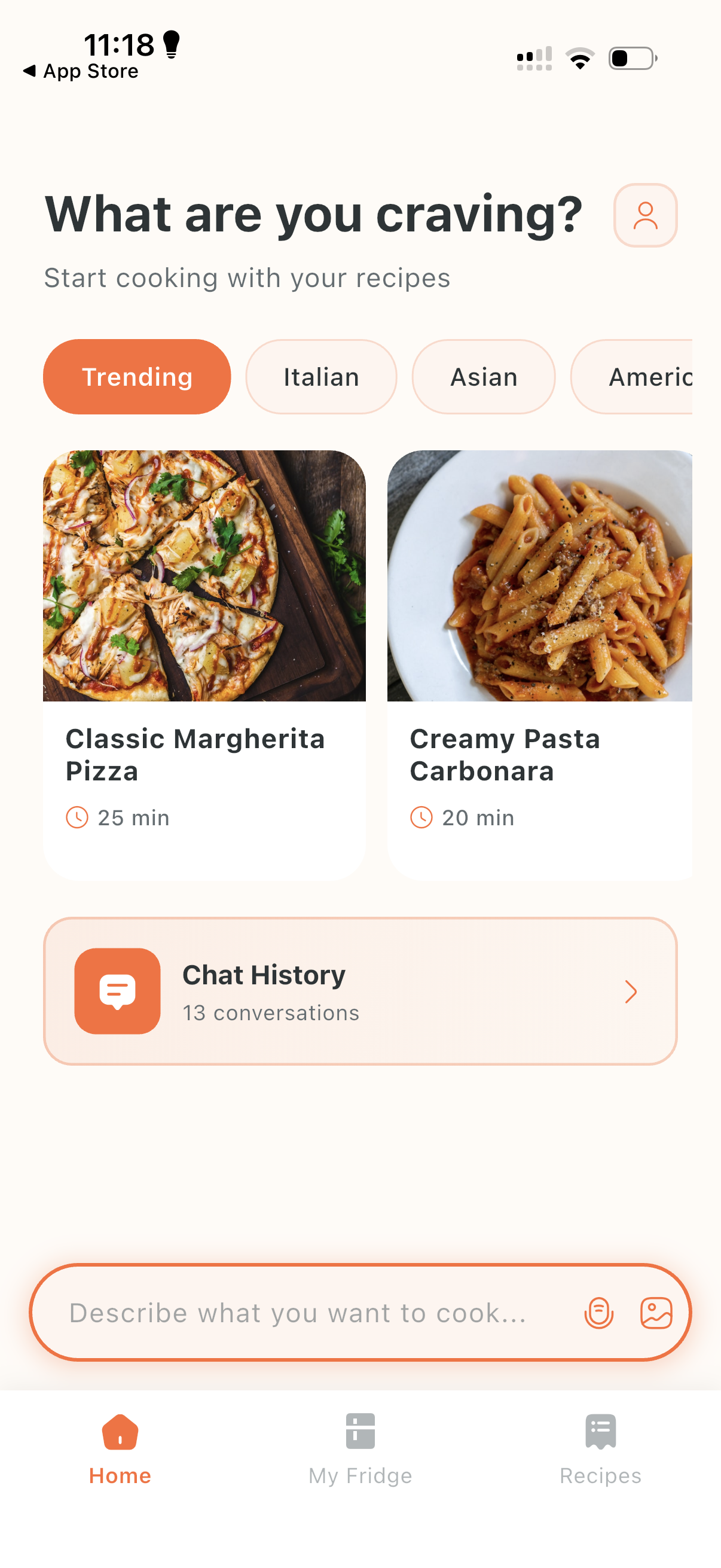 Crave iPhone screenshot